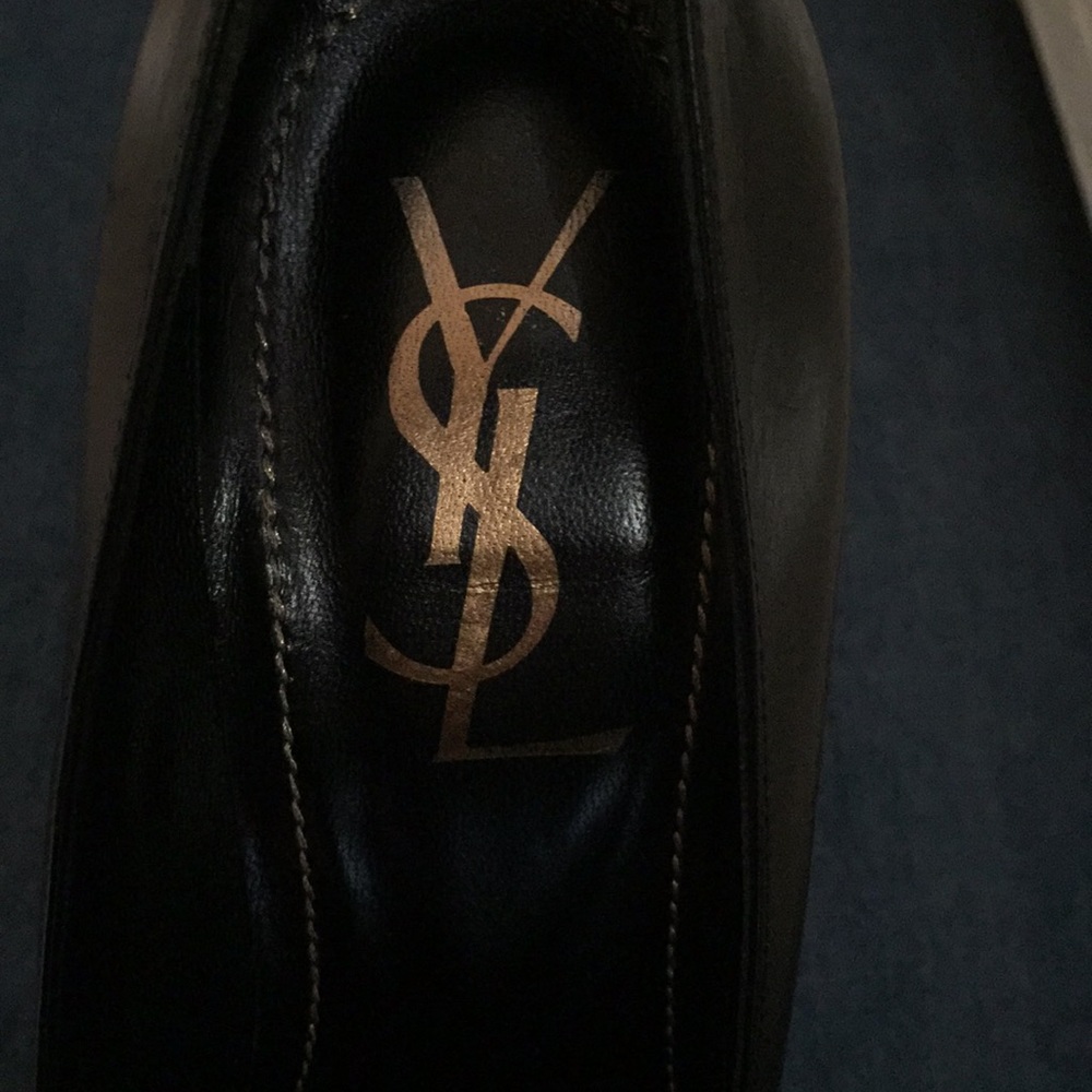 YSL Yves Saint Laurent heels. Black leather. 39.5 - Picture 6 of 6